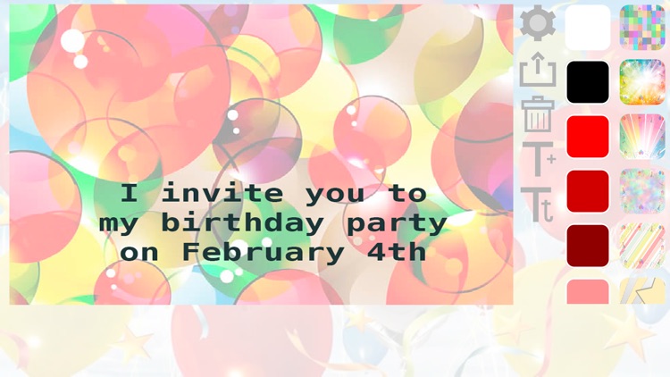 Create birthday invitation screenshot-3