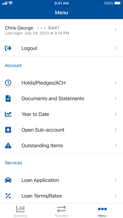 Alcon Employee's FCU Screenshot