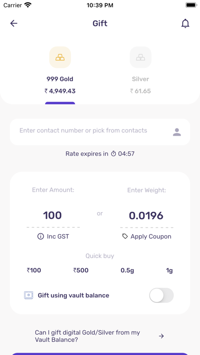 GoldLane - Buy Digital Gold Screenshot