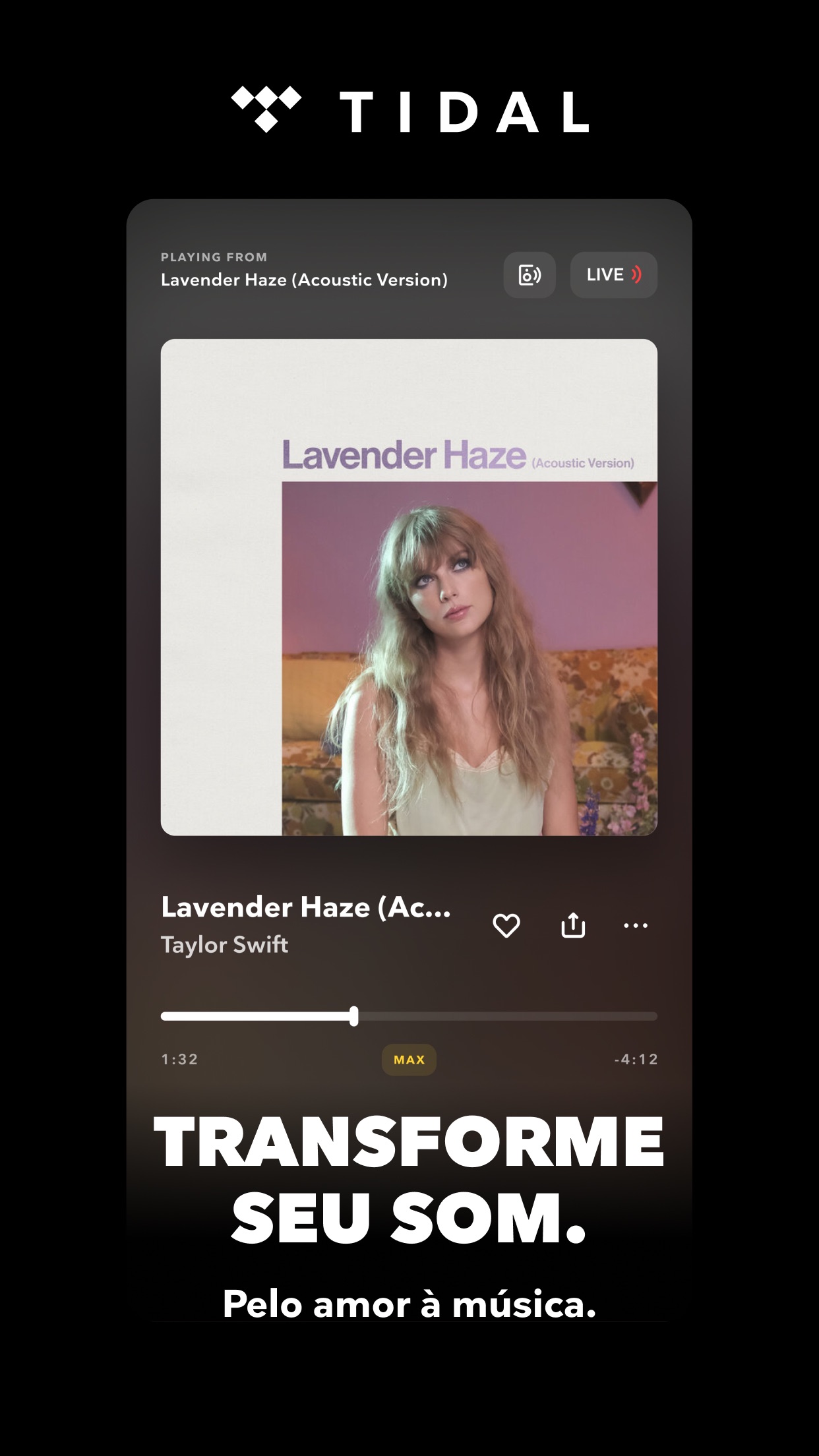 Screenshot do app TIDAL: Áudio HiFi