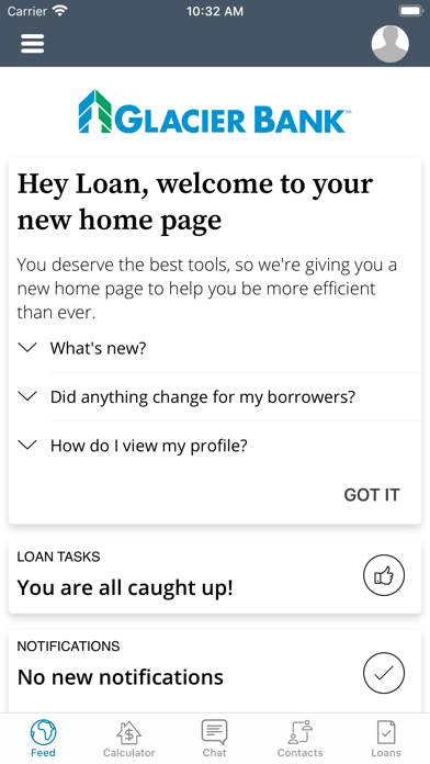 Glacier Bank Mortgage Screenshot