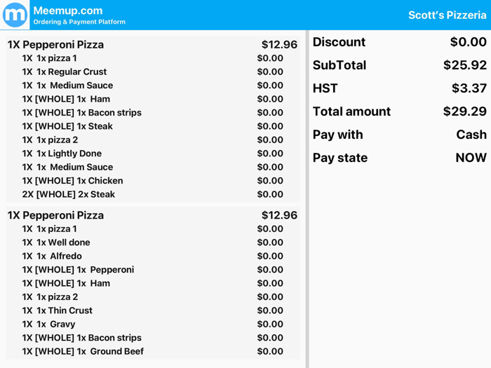Meemup Customer Display