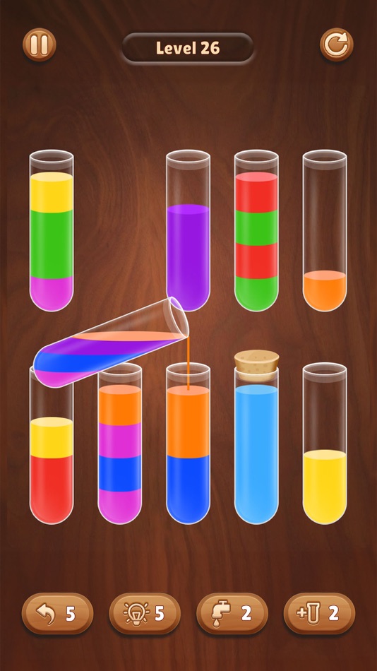 #6. Color Water Sort Wooden Puzzle (iOS) 由: Kim Chinh Nguyen Thi