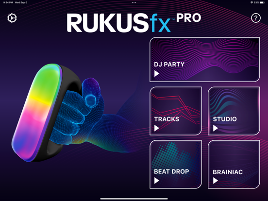 RUKUSfx PRO iPad screenshot 1 - Music app