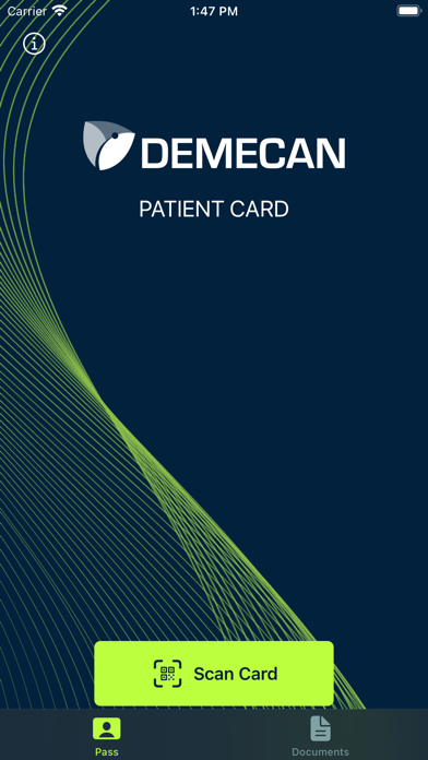 Screenshot 1 of Demecan Patient ID Card App
