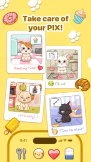 virtual pet widget game by pix iphone screenshot 2