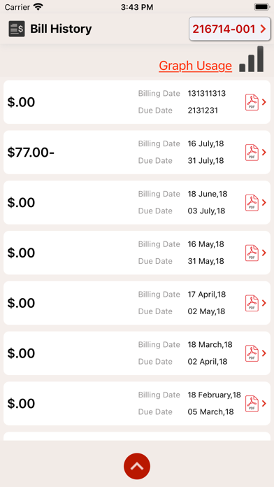 My Energy Account Screenshot