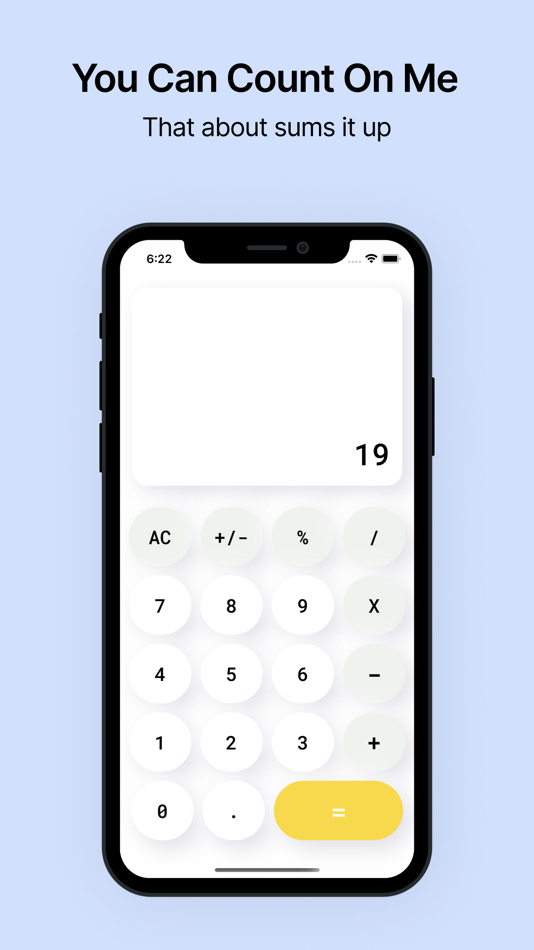 #1. Calculatr: Count On Me (iOS) 来自: Yash Poojary