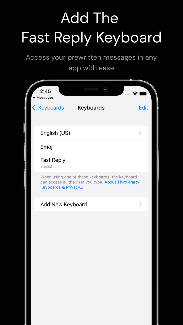 Fast Reply - Message Templates