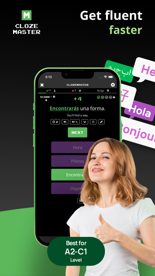 #1. Clozemaster: language learning (iOS) Podle: Language Innovation LLC