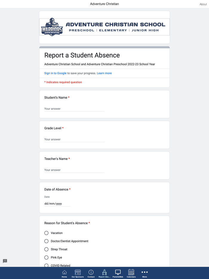 Adventure Christian School