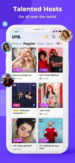 Game screenshot Hiya - Group Voice Chatroom mod apk