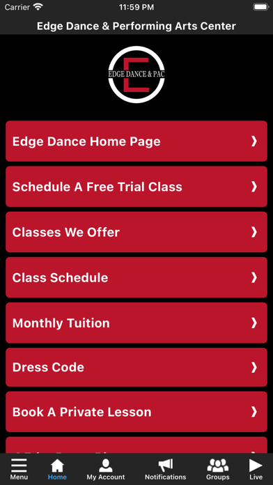 Edge Dance & Performing Arts Screenshot 2 - AppWisp.com Edge Dance & Performing Arts Screenshot 2 - AppWisp.com