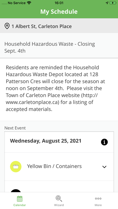 Carleton Place Waste Solutions Screenshot