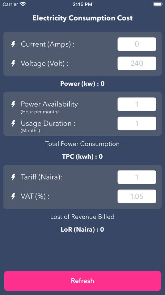 #1. Electricity Consumption Cost (iOS) 由: Bhavinkumar Satashiya