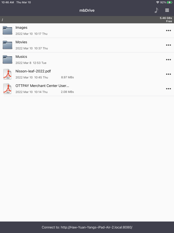 Screenshot #4 pour mbDrive - WiFi flash disk