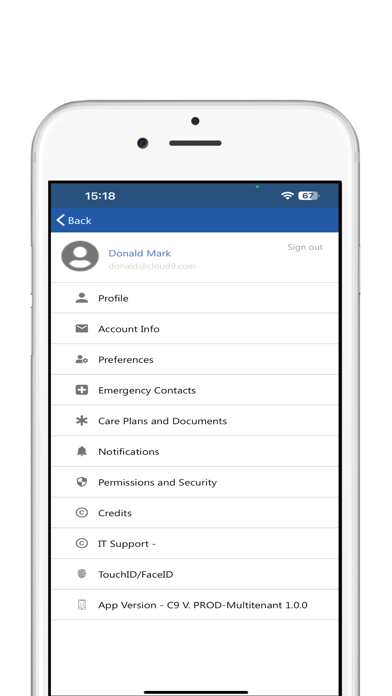 Cloud 9 Collaborative Care Screenshot