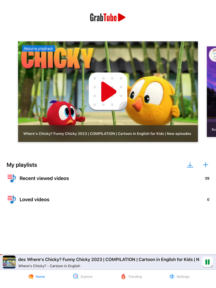 GrabTube Premium without Ads