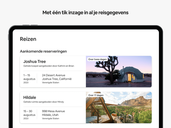 Airbnb iPad app afbeelding 3