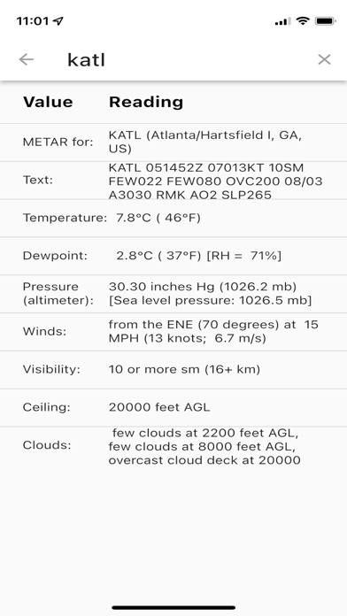 Airport Charts+METAR Screenshot