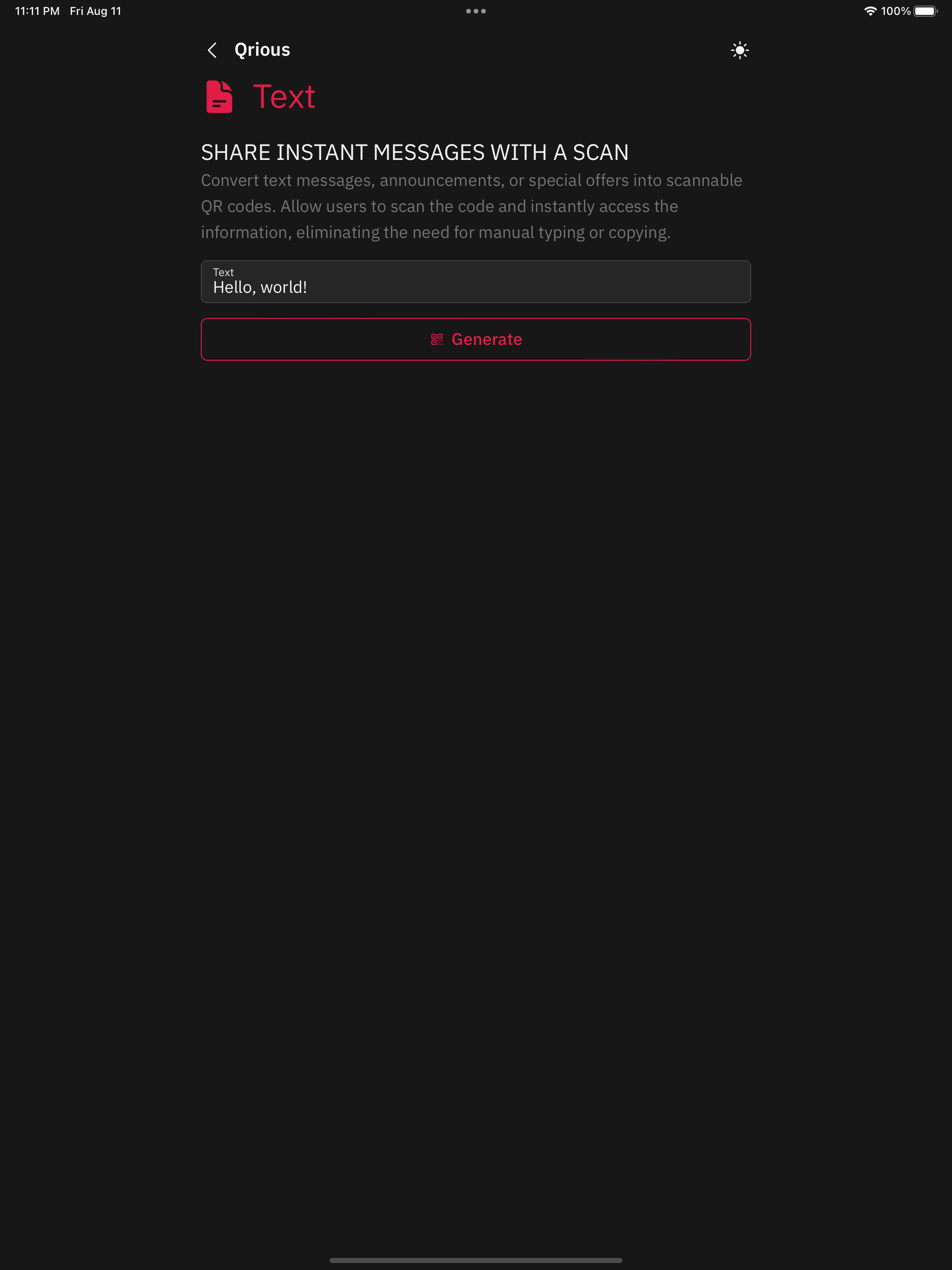 Qrious App