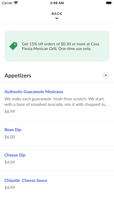 Casa Fiesta Mexican Grill Screenshot