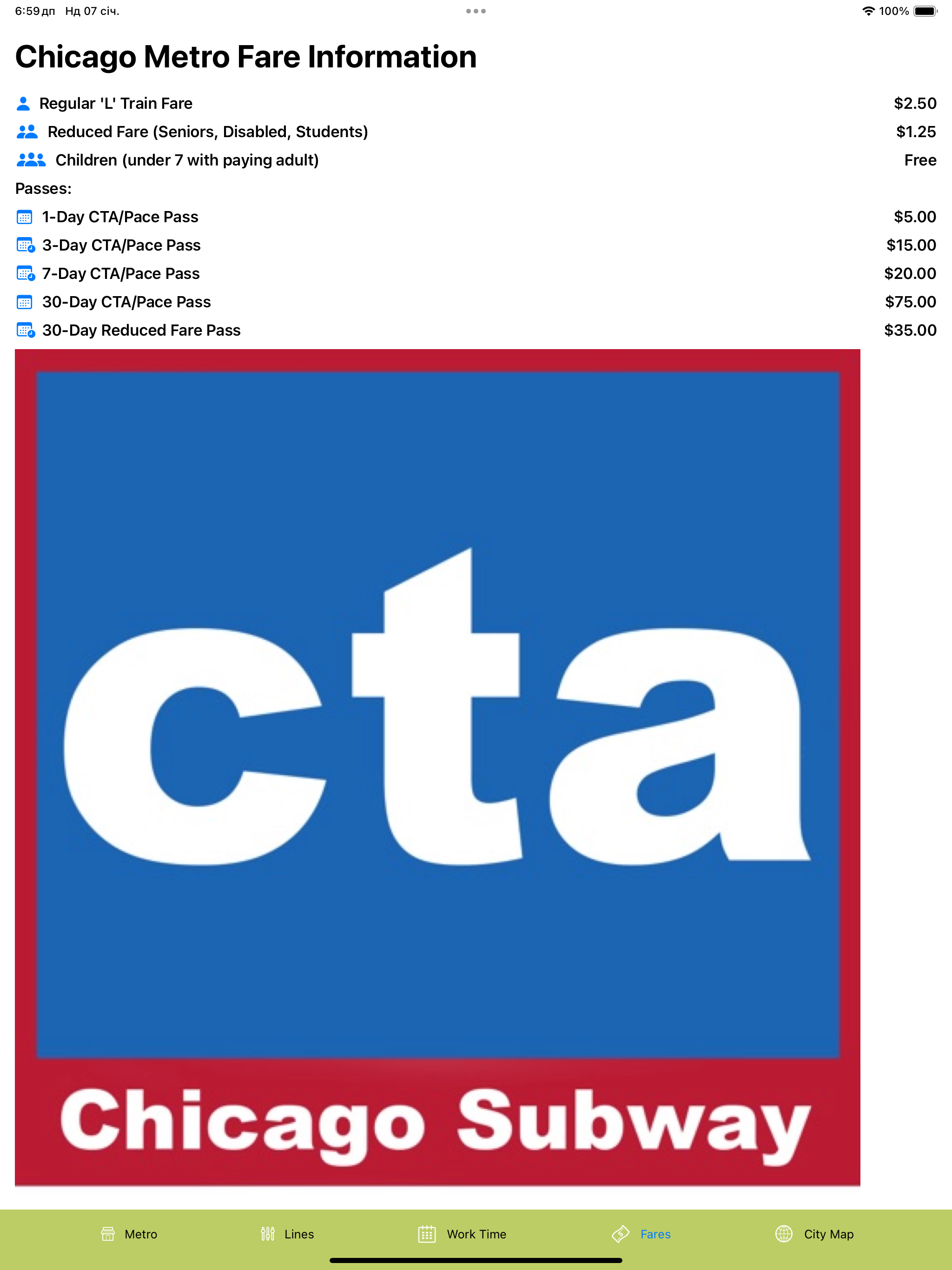 Chicago Subway map