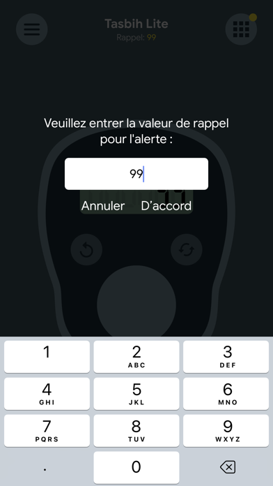 Screenshot #2 pour Tasbih Counter Lite : Dhikr