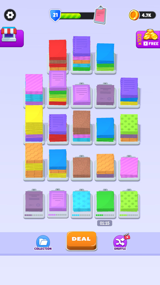 #3. Paper Shuffle Sort (iOS) Podle: Sablo Studio