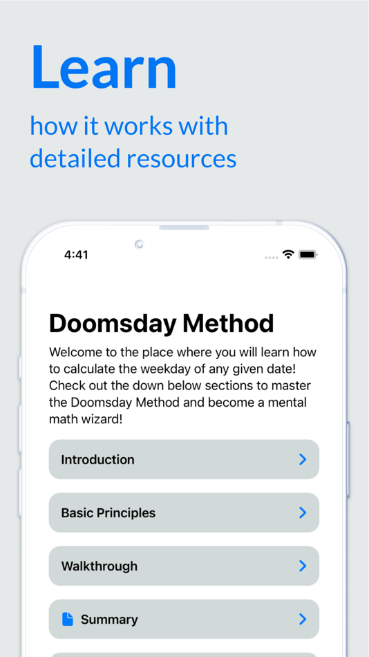 #4. Doomsday Method (iOS) By: Leon Grimmeisen