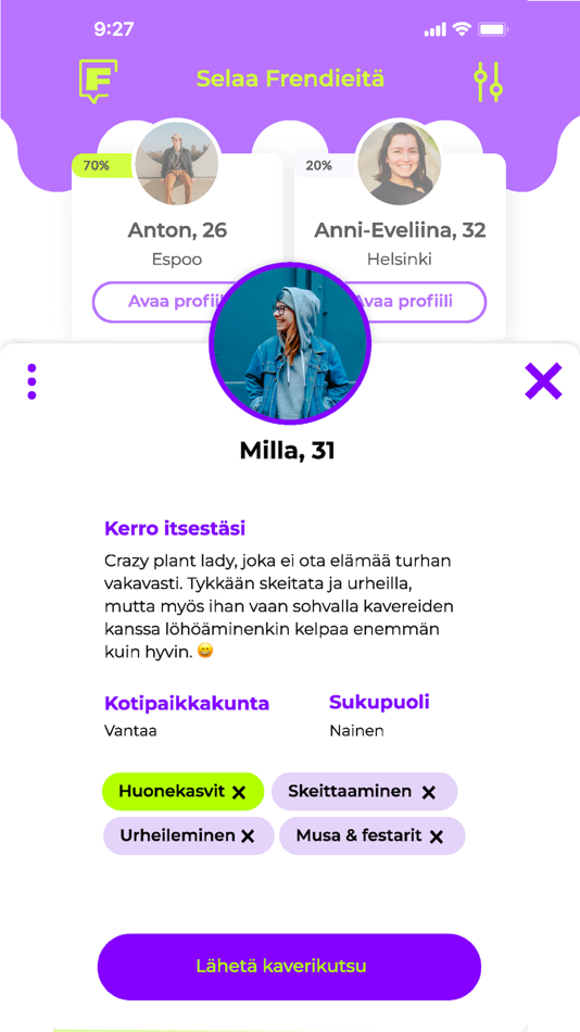 #2. Frendie (iOS) Podle: Social Welfare Consulting Oy