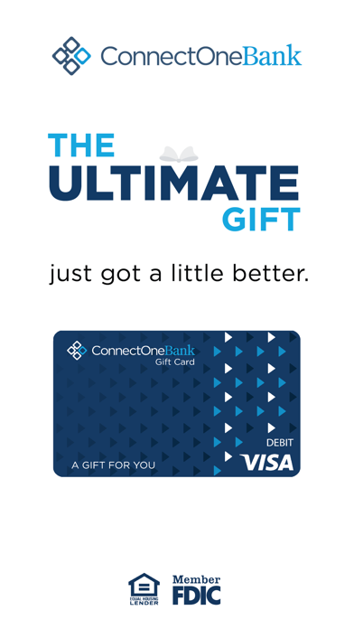 ConnectOne Bank Gift Card Screenshot