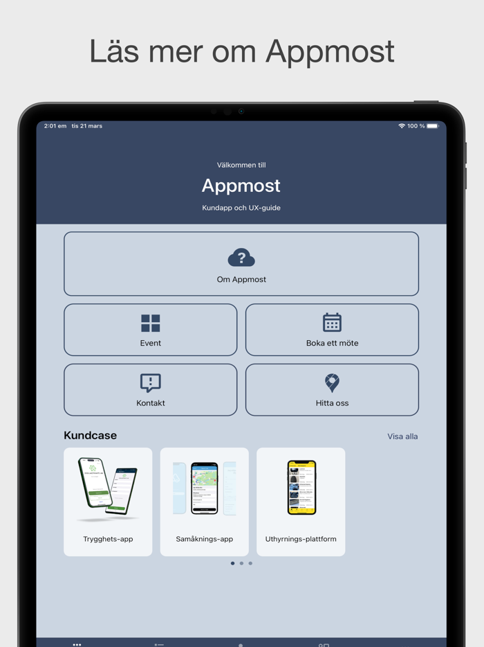 Appmost kundapp och UX-handbok