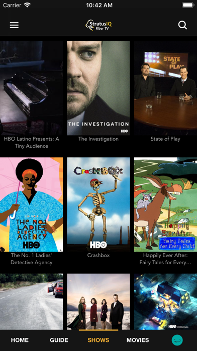 StratusIQ Fiber TV Screenshot