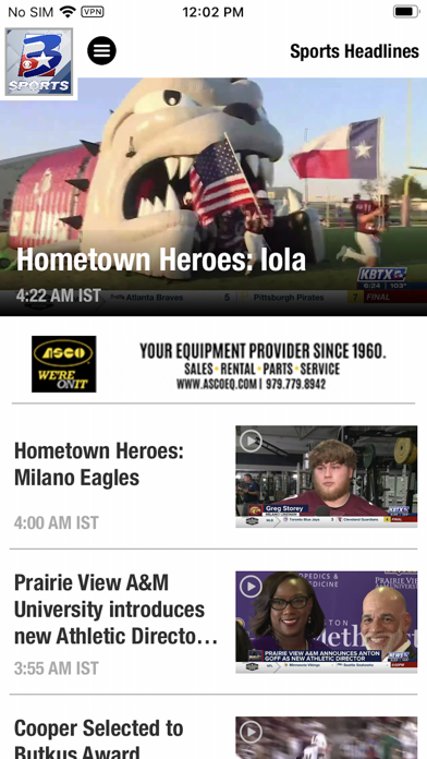 KBTX News 3 Sports Screenshot