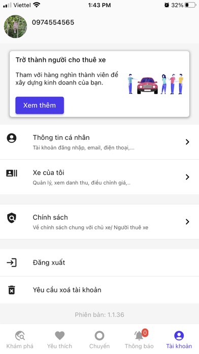 VIVUCAR - Ứng dụng thuê xe ôtô Screenshot