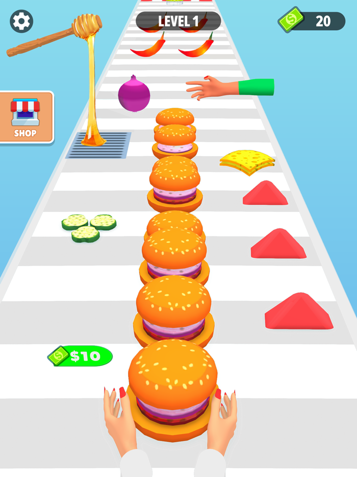 Burger Stack Runner Game