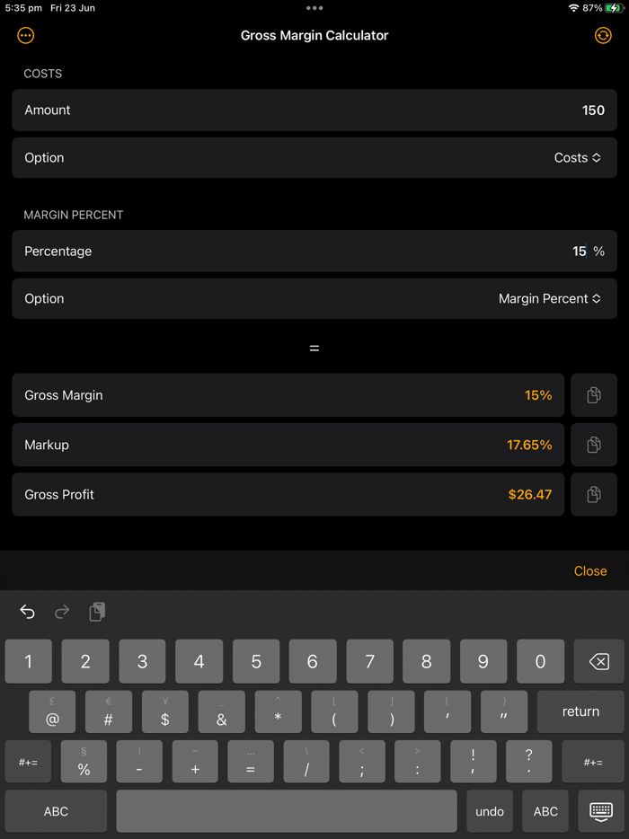 Profit and Margin Calculator