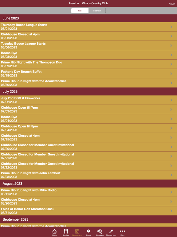 Hawthorn Woods Country Club iPad screenshot 3 - Lifestyle app