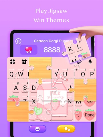 Jigsaw Keyboard-win Kika Themeのおすすめ画像1