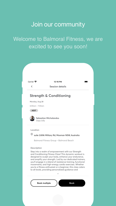 Balmoral Fitness Screenshot