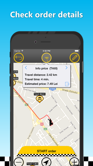 SMART TAXI Arad Client Screenshot