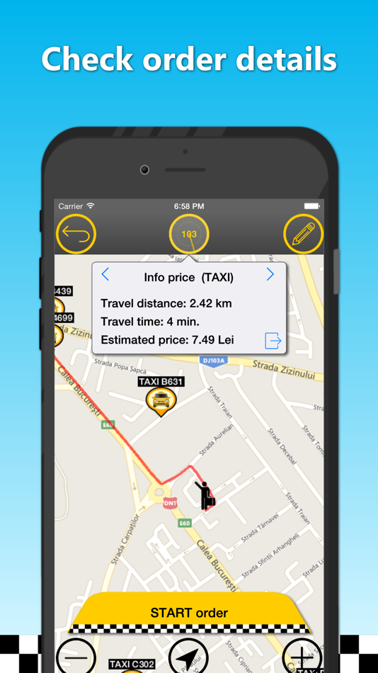 #4. SMART TAXI Arad Client (iOS) By: SC ENHANCED TERMINALS FOR TELEPHONY EMULATION SRL