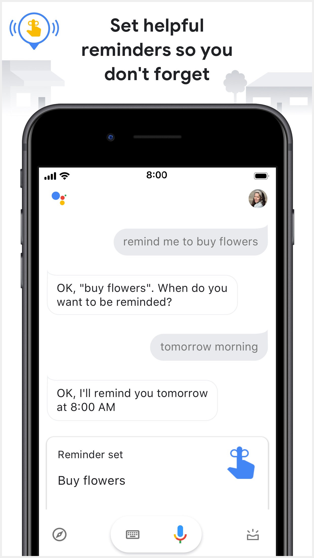 Screenshot do app Google Assistant