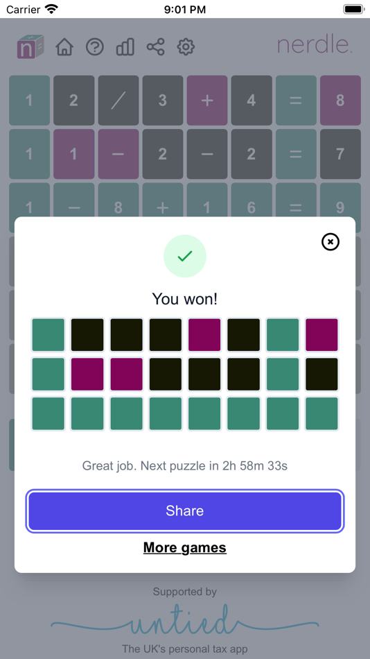 #2. Nerdle (iOS) 由: MJT NET LTD