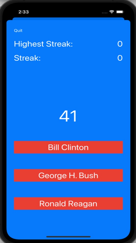 #3. The President Quiz (iOS) By: Robby Blakemore