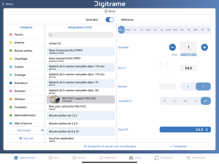 Digitrame - Devis et Factures