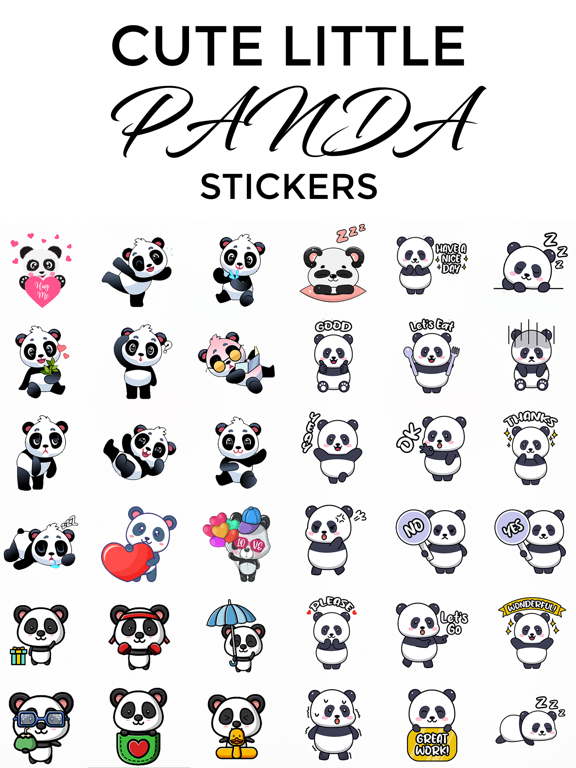 Screenshot #5 pour Cute Little Panda Stickers