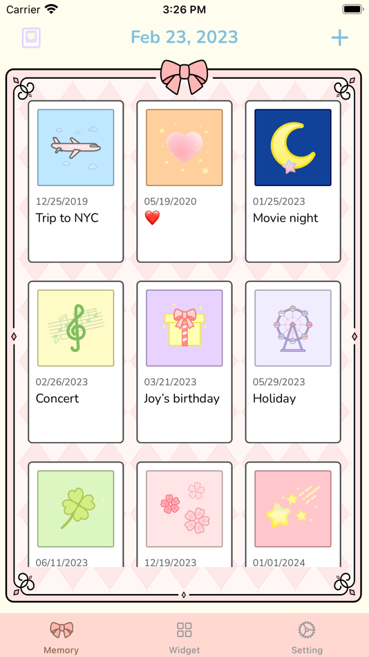 #1. Memory - Event Countdown (iOS) بواسطة: Qing Gao