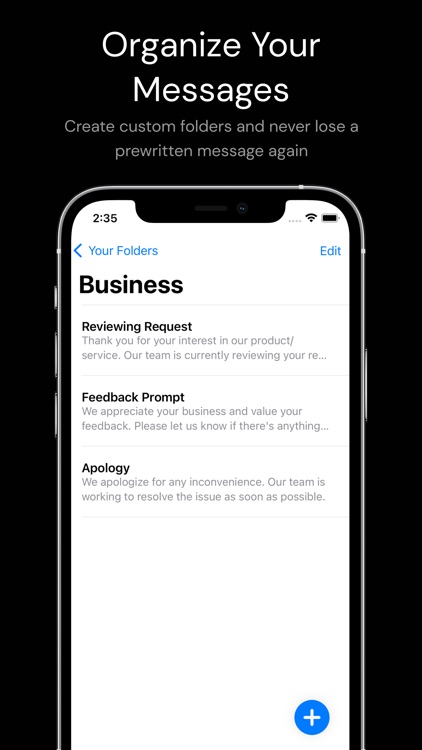 Fast Reply - Message Templates